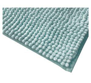 Piso baño Shaggy turquesa 40x60 cm