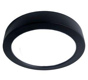 Panel LED sobreponer luz cálida 12W negro