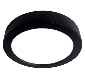 Panel LED sobreponer luz cálida 18W negro