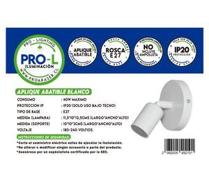 Aplique abatible blanco E27 1L