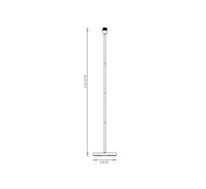 Lámpara pie Base negro E27 1L