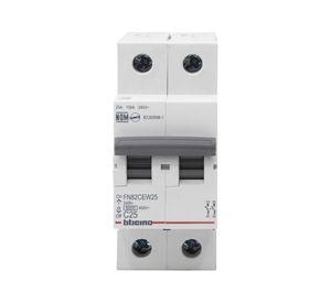 Interruptor automático bipolar 2 módulos 25A 6KA