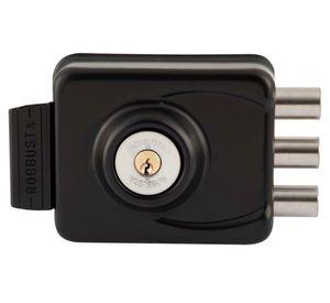Cerradura sobreponer Robbusta 7400 B60 3 pitones con caja para soldar