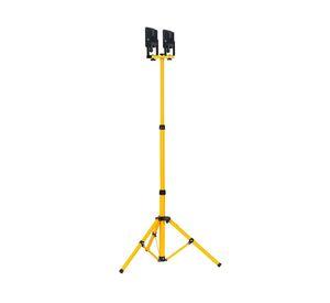 Proyector LED Trípode amarillo 2x30W luz fría