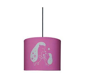 Lámpara colgar LED luminiscente E27 1L Pespin rosado