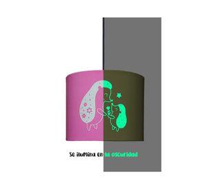 Lámpara colgar LED luminiscente E27 1L Pespin rosado