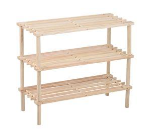 Organizador zapatos 3 Niveles 74x26.5x49 cm Cedro