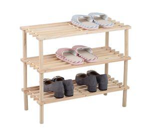 Organizador zapatos 3 Niveles 74x26.5x49 cm Cedro