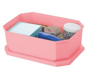 Caja organizadora Octagonal salmón 4 litros