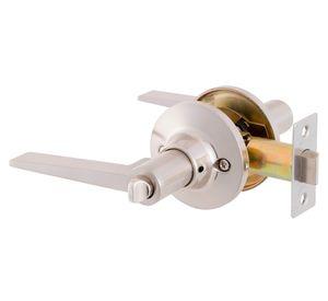 Cerradura tubular con manilla baño Milano FX níquel satinado