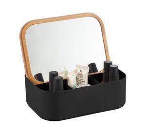 Caja organizadora bambú/negro 15.5x11.3x5.8 cm