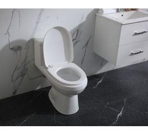WC one piece piso 30 cm botón dual asiento cierre suave Home blanco