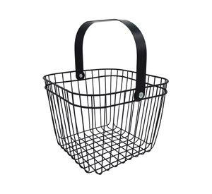 Canasto metal multiuso 24x18cm negro