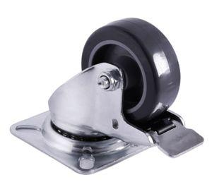 Rueda carga 50 mm agila placa con freno