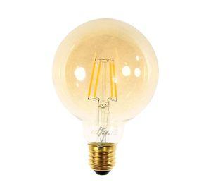 Ampolleta led 8W E27 luz cálida G95 Filamento