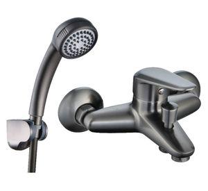 Monomando de tina ducha Euro gun metal