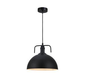 Lámpara colgar E27 1L 41 cm Industrial negro