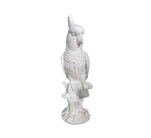 Figura decorativa Cacatúa blanco 30 cm