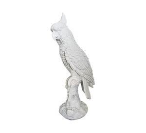 Figura decorativa Cacatúa blanco 30 cm