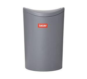 Basurero Basculante baño gris 6 lt