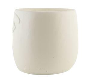 Maceta Emboss perfil blanco 17 cm