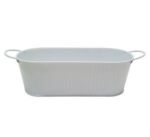 Macetero Oval con asas blanco