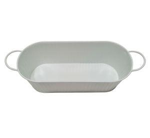 Macetero Oval con asas blanco