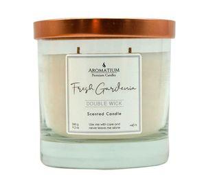 Vela Premium candles 2 mechas fresh gardenia 260 g