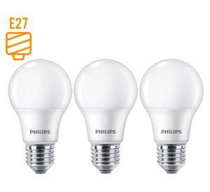 Pack 3 ampolletas led 10.5 W E27 luz fría EcoHome