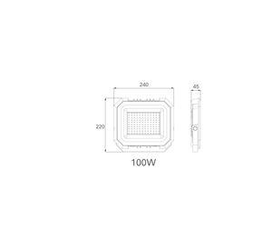 Proyector LED 100W 6500 K luz fría