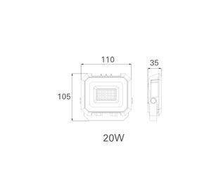 Proyector LED 20W 2700 K luz cálida