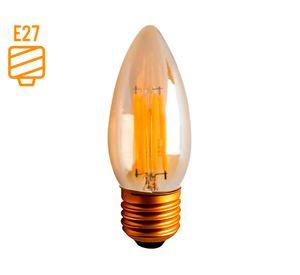 Ampolleta led vela filamento 6 W E27 luz cálida