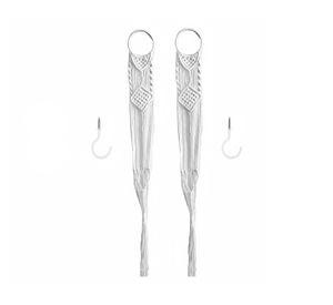 Colgadores Argolla de macrame blanco + 2 ganchos