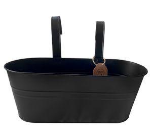 Macetero colgante XL 35 cm negro