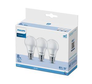 Ampolleta led 8W E27 luz fría EcoHome 3 un