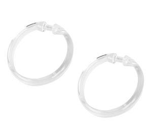 Set ganchos cortina 6x6 cm transparente 12 unidades