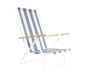 Silla de playa plegable Confort líneas verde