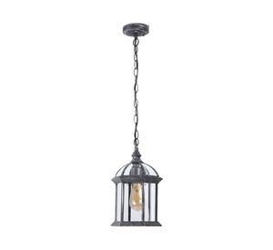 Farol colgar 1L E27 hexágono gris