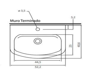 Mueble vanitorio 52.5 cm Ciro blanco Fanaloza.