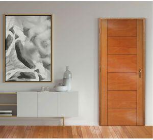 Puerta interior barnizada Capri III Enchapada 75x200 cm Itma.