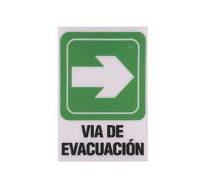 Señalética 30x20 cm vía de evacuación derecha RFX