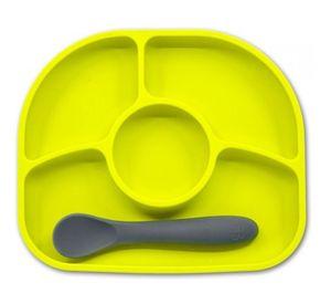 Plato + cuchara  infantil silicona lima Bbluv