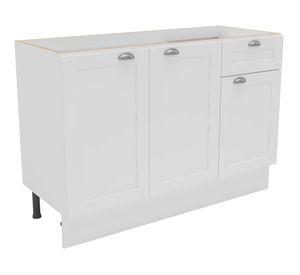 Mueble base cocina 120 cm 3 puertas 1 cajón Premier blanco