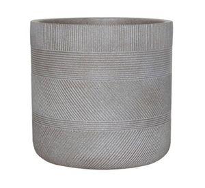Maceta fiber clay Líneas gris 24.5x24.5 cm