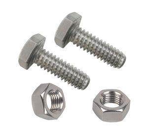 Perno hexagonal métrico inox con tuerca M6x25 mm 2 unidades