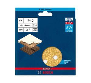 Disco de lija 125 mm Expert C470 grano 40 pack 5 unidades