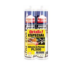 Pack adhesivo de montaje PL500 2x370 g