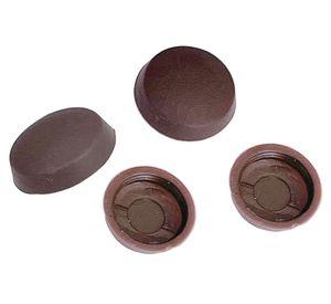 Tapa tornillo PVC 14.5 mm café 4 unidades