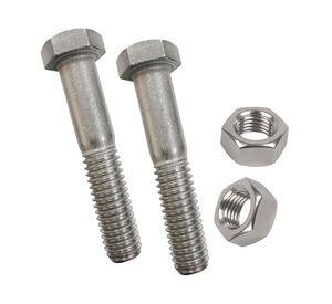 Perno hexagonal métrico c/tuerca Inox M8x45 mm 2 unidades