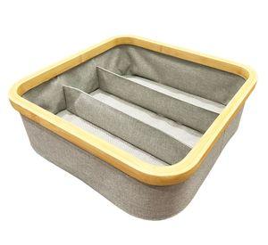 Organizador clóset 3 divisiones tela gris